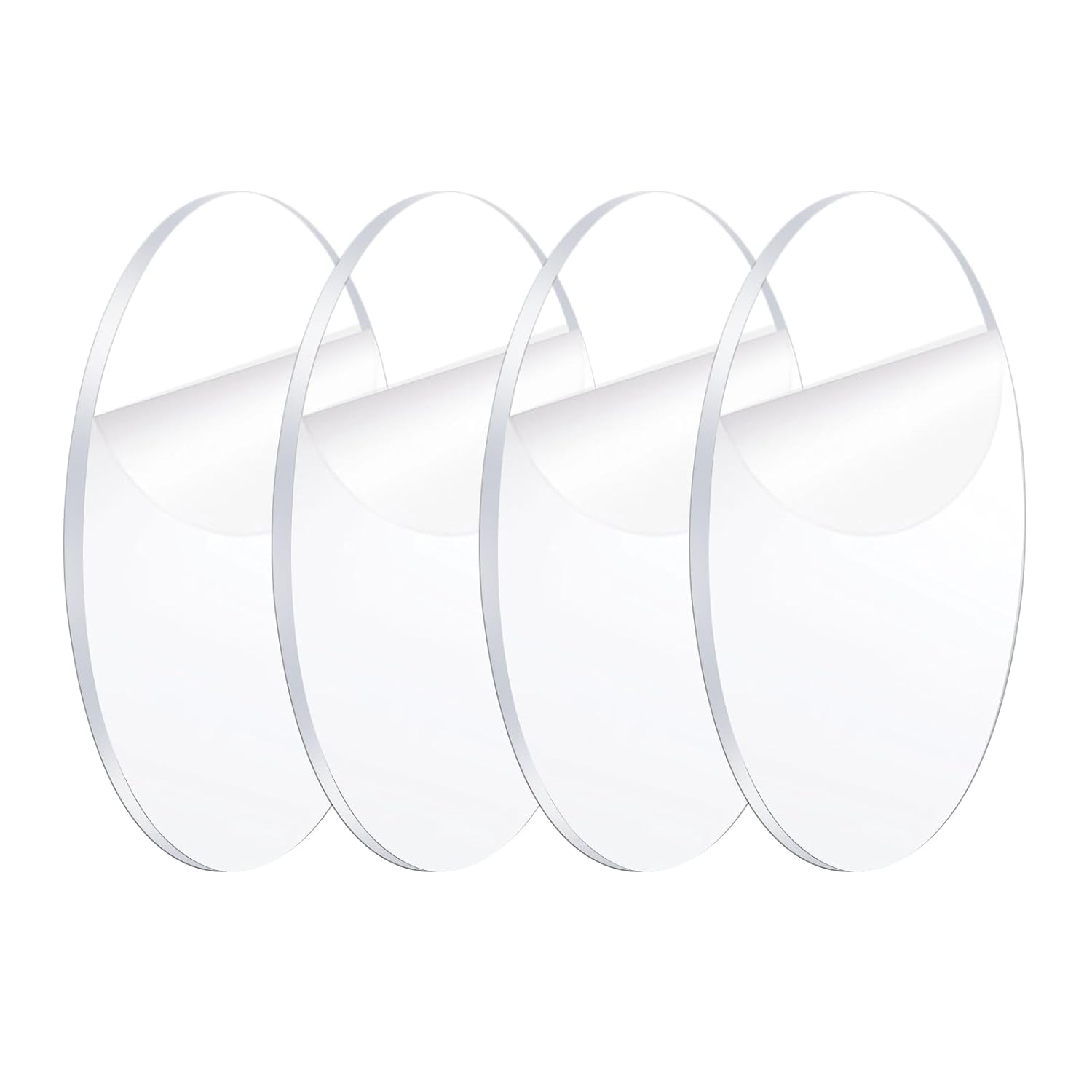 4 hojas acrílicas circulares transparentes de 14 pulgadas, hojas de plexiglás de 6 pulgadas de diámetro redondas para discos de pasteles, mesa de