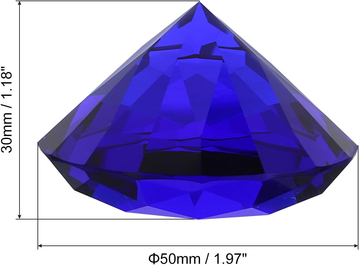 PATIKIL Pesas de papel de diamante, 1.969 in, diamantes falsos, gemas de cristal facetado, decoración de escritorio para regalos, tecnología de