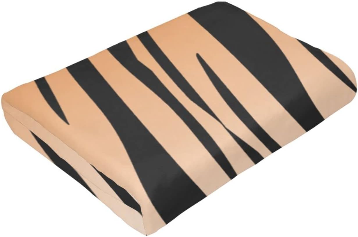 Manta de microfibra ultrasuave con patrón de tigre, manta de microfibra de lujo para todas las estaciones, manta cálida para ropa de cama, sofá y