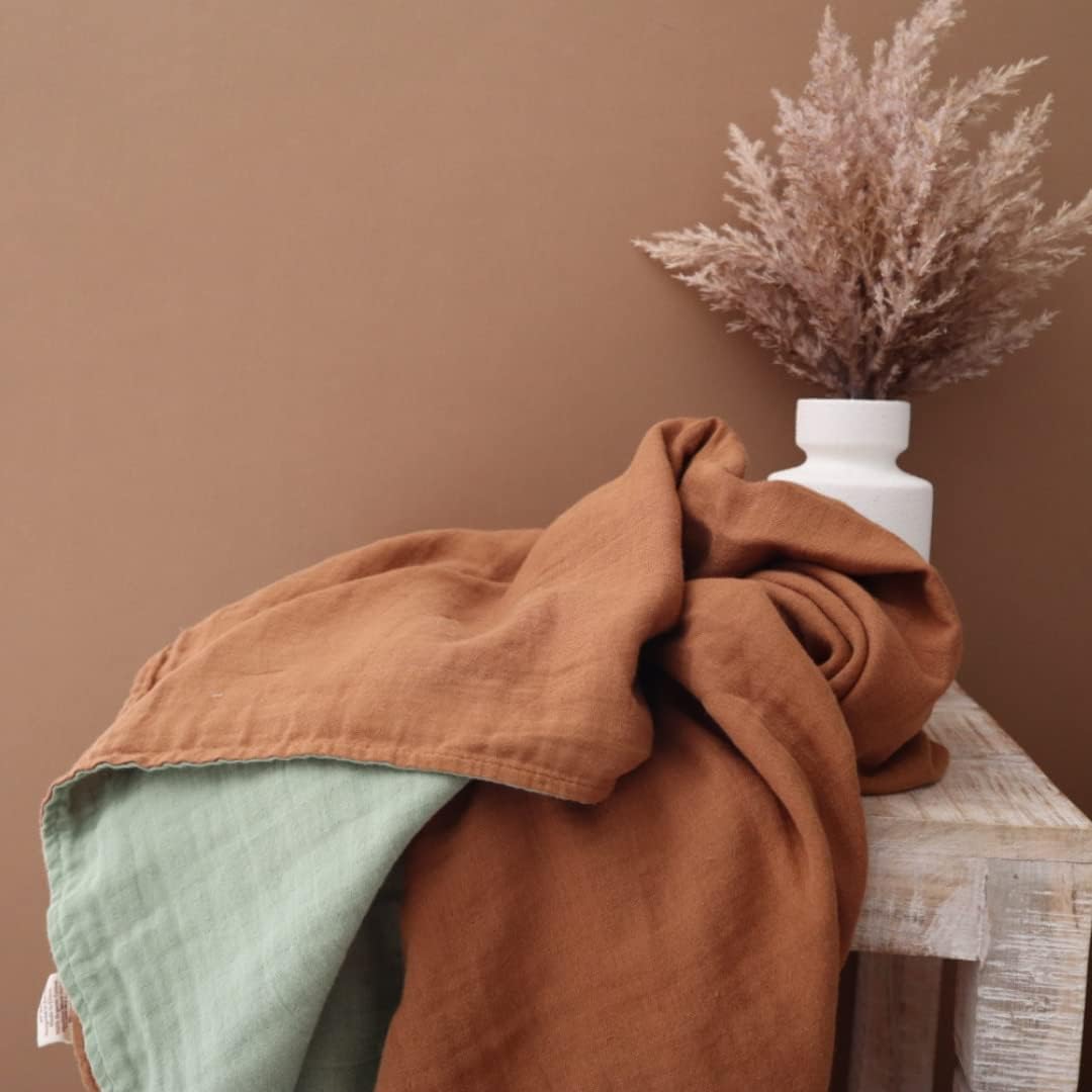 LEYL&ARI Manta básica para niños pequeños, mantas de muselina para niños y niñas, manta de verano para niños pequeños, colcha reversible para bebé,