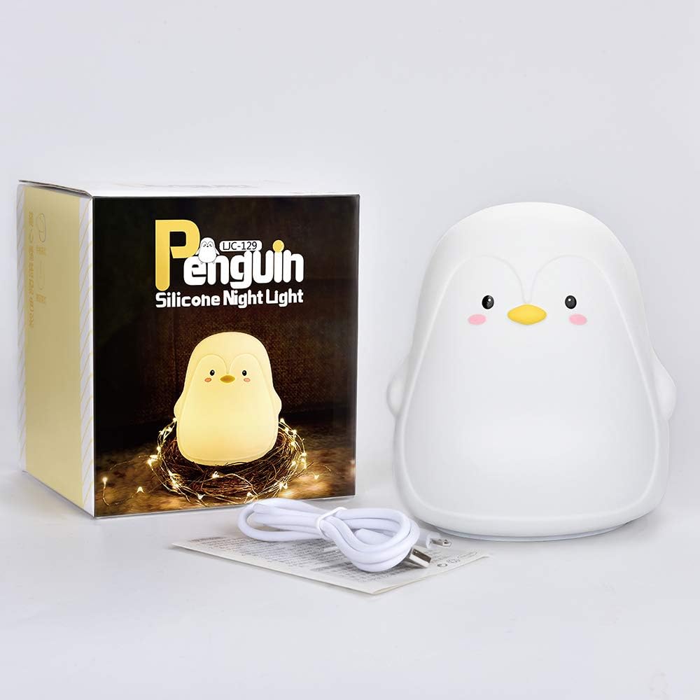 TriPro Penguin – Lámpara de silicona para decoración de habitación de bebé, niños, niñas, niños pequeños, adolescentes