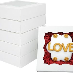 100 cajas de galletas con ventana 4 12 “x 4 12″ x 1 15” pulgadas individuales pequeñas cajas de regalo, mini cajas de done, cajas de golosinas 100 cajas de galletas con ventana 4 12 “x 4 12″ x 1 15” pulgadas individuales pequeñas cajas de regalo, mini cajas de done, cajas de golosinas