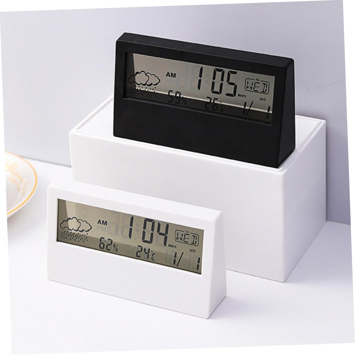Reloj despertador electrónico perezoso temporizador eléctrico despertador eléctrico LED digital mesa decoración de mesa de comedor relojes digitales