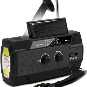 Radio multifuncional manivela solar manivela dinamo accionado AMFMradio meteorológica con luces LED 4000MAh Radio multifuncional manivela solar manivela dinamo accionado AMFMradio meteorológica con luces LED 4000MAh