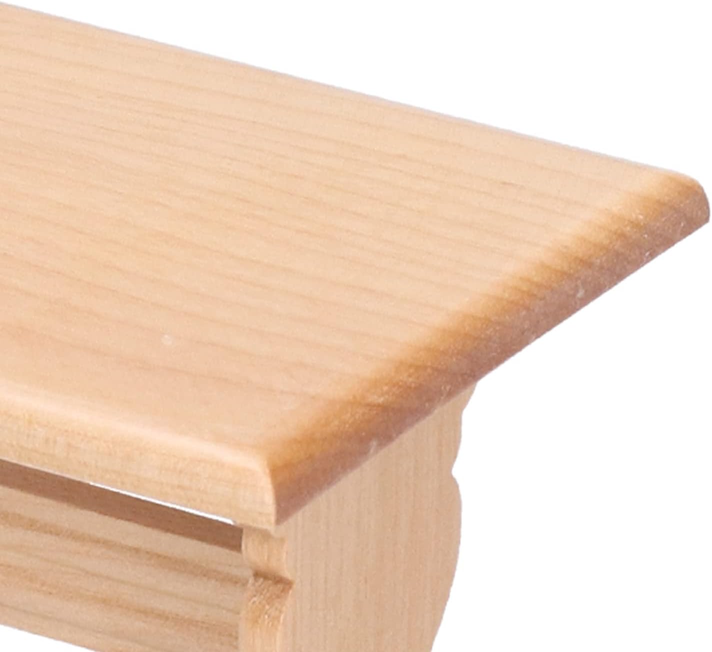 Mesa de madera para casa de muñecas, casa de muñecas 112, modelo de muebles de color de troncos, banco de mesa largo para restaurante (color madera)