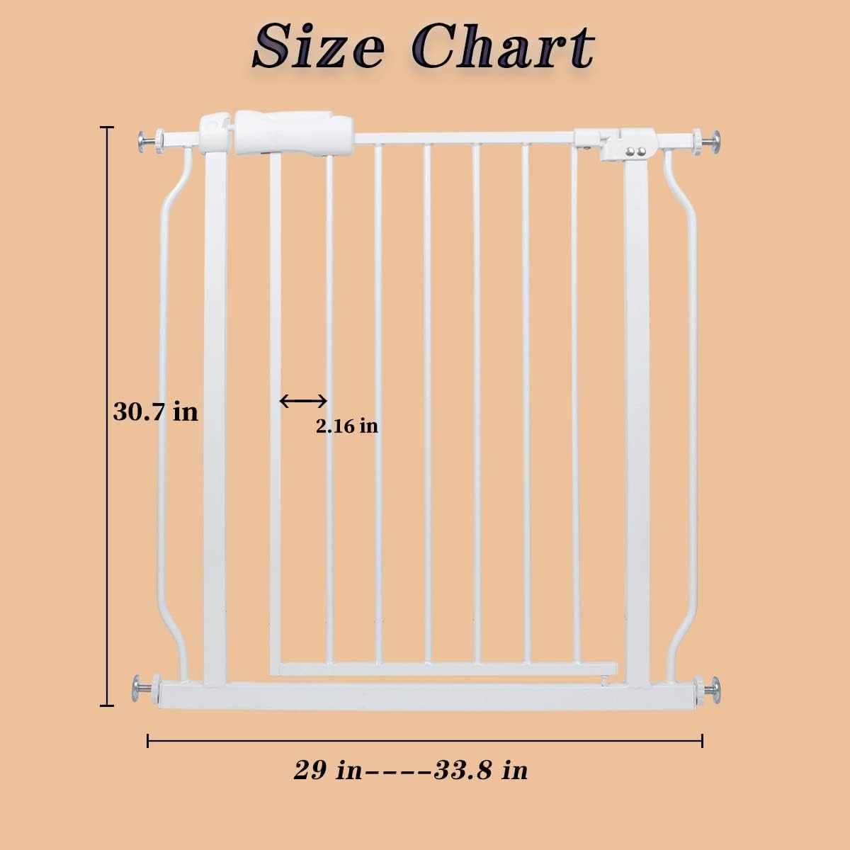 Puerta estrecha para bebés, puertas de seguridad para interiores de pequeña tensión, cierre automático, puerta estrecha de metal blanco para perros
