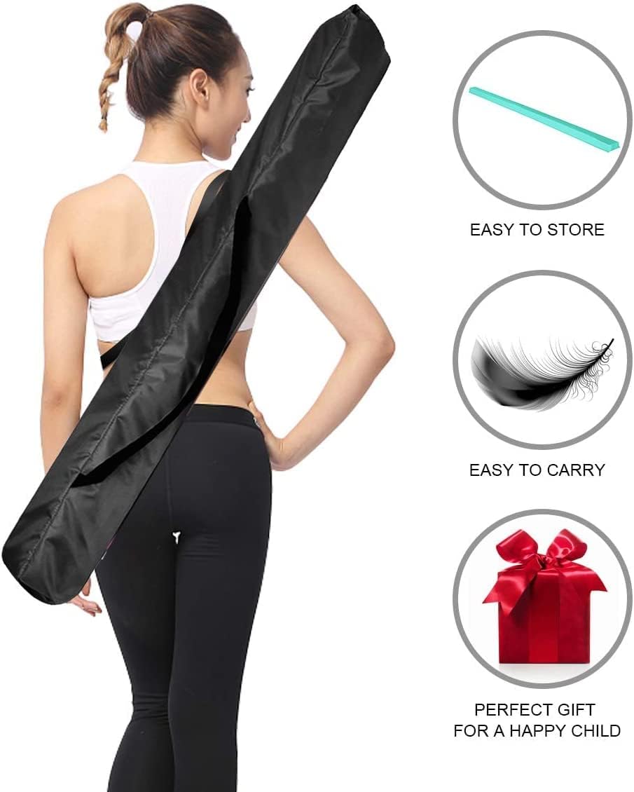 FBSPORT 810ft Balance Beam Folding Floor Gymnastics Equipment PU Leather for Kids Adults,Non Slip Rubber Base, Gymnastics Beam for Training,