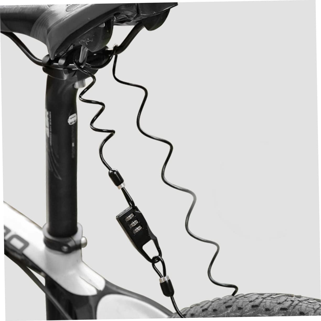 BESPORTBLE Cerradura de cable para bicicleta, 4 unidades, bloqueo de anillo de bicicleta, cerraduras de rueda de motocicleta, bloqueo de seguridad