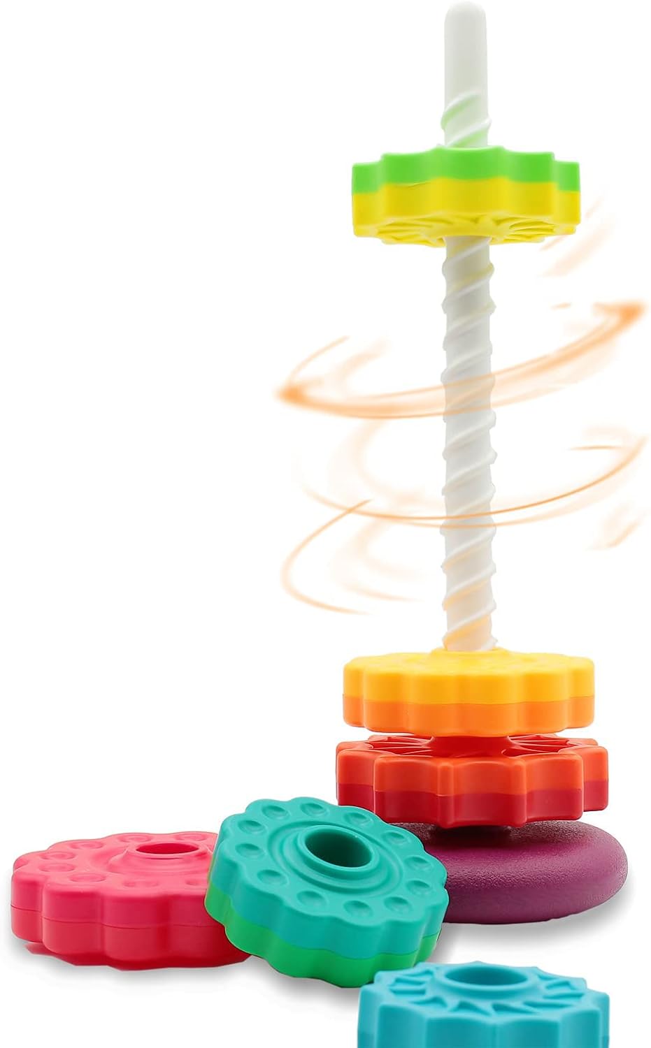 BYFWH Juguete apilable para bebés, juguete apilable prémium para niños, juguete apilable giratorio para bebés y niños pequeños, juguete educativo de