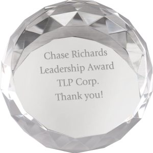 Pisapapeles de cristal grabado Premio para empleados Grabado personalizado Viene en caja de regalo Pisapapeles de cristal grabado Premio para empleados Grabado personalizado Viene en caja de regalo