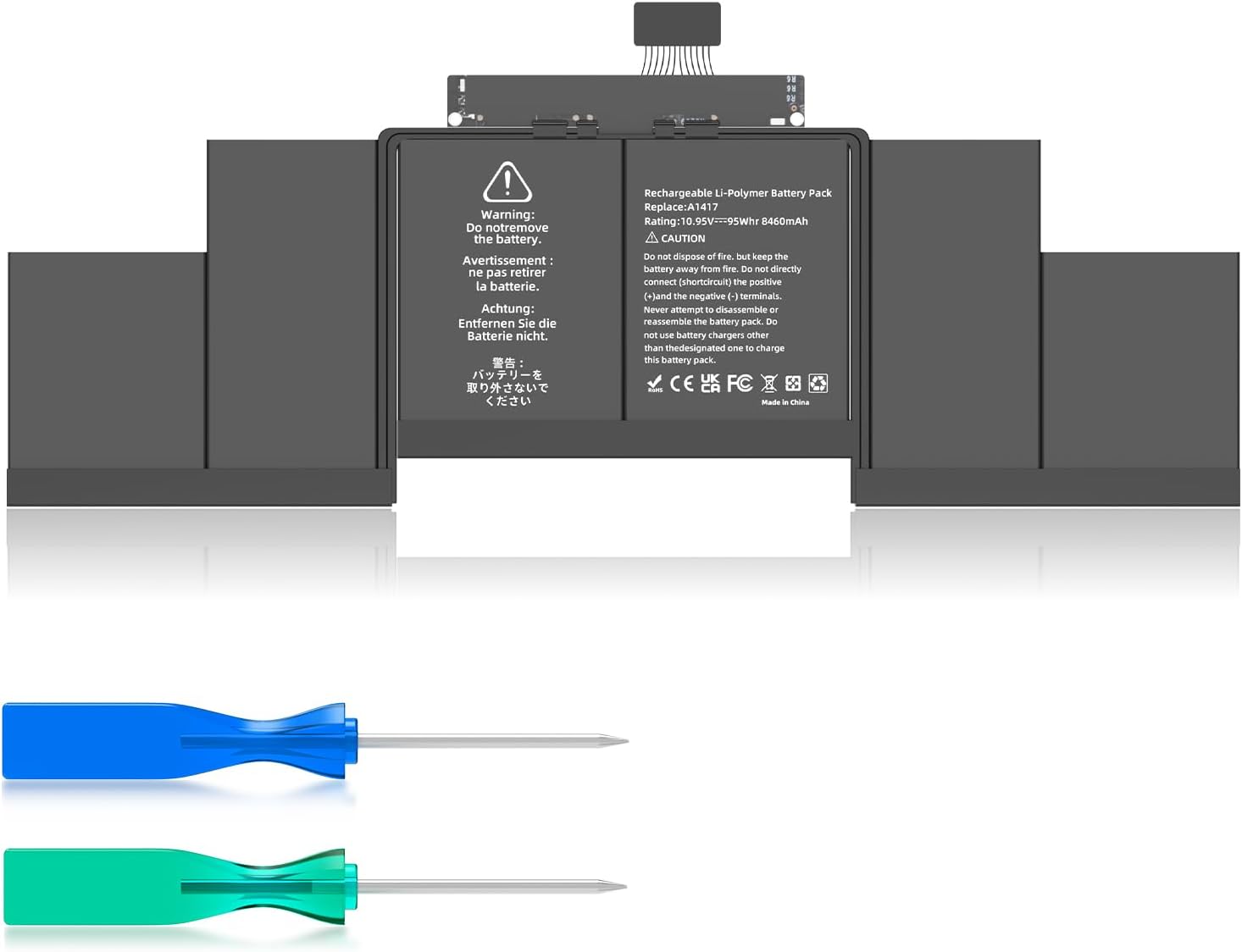 A1417 – Batería para portátil MacBook Pro 15 pulgadas Retina A1398 mediados de 2012 principios de 2013, compatible con ME665LLA MC976LLA ME664LLA