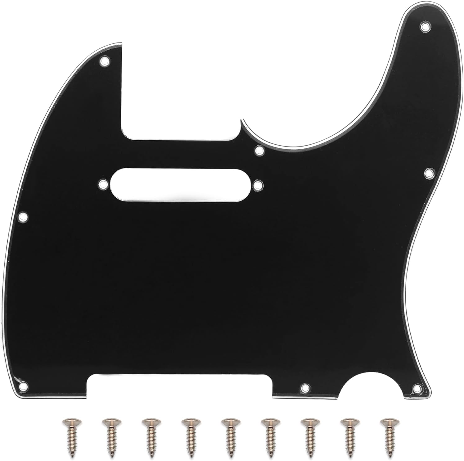SAPHUE TL Pickguard – Agujero de recogida de bobina individual de 3 capas, agujero de 8 tornillos, placa de rascar para guitarras eléctricas estilo