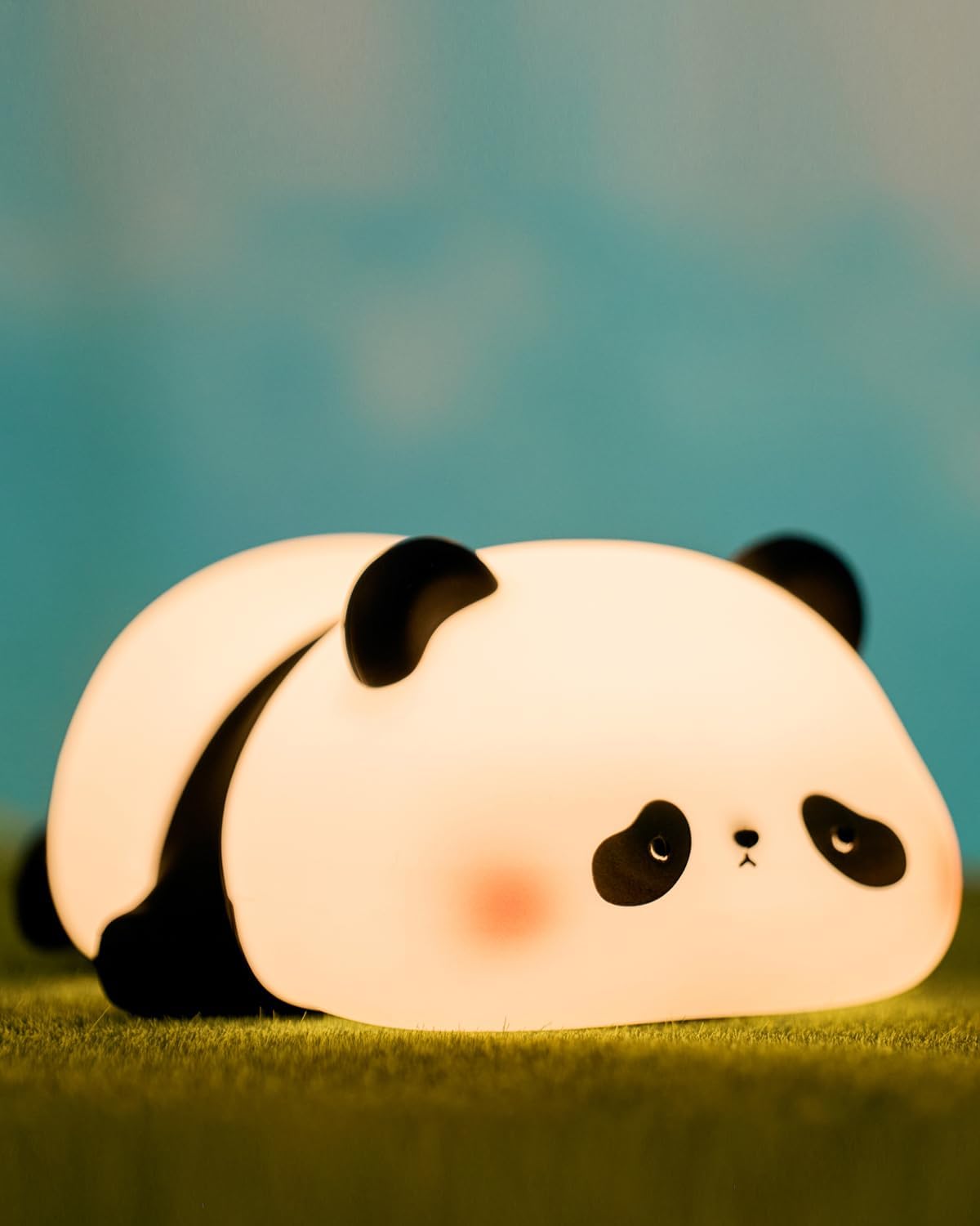 Linda luz nocturna de panda, lámpara LED de noche de animales, de silicona de grado alimenticio, 3 niveles regulables, luz nocturna para lactancia