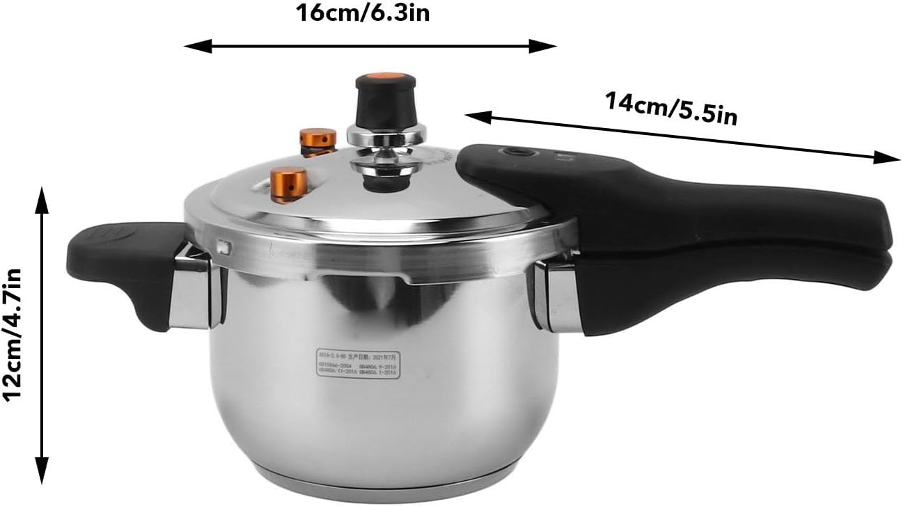 Cocina a presión eficiente, calentamiento rápido de 6.3 in de válvulas, olla eléctrica a presión de acero inoxidable 304 y plástico, perfecta para