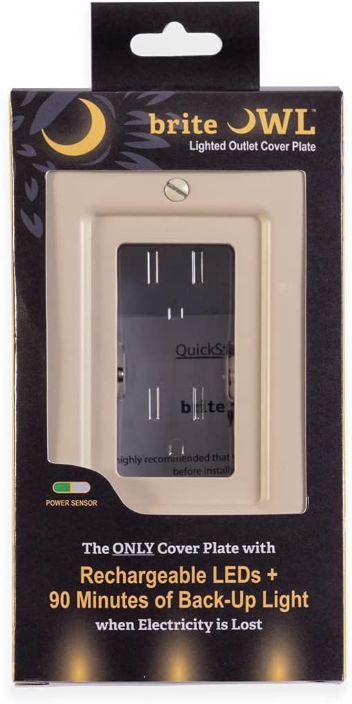 briteOWL Cubierta de salida de luz LED por falla de energía, no se ve afectada por un corte de electricidad, iluminación de respaldo LED de
