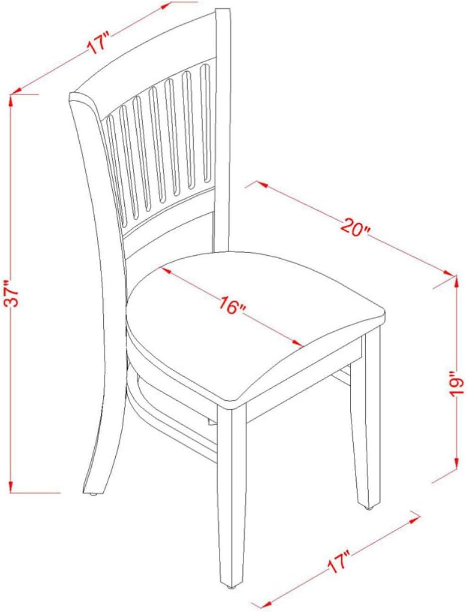 East West Furniture Vancouver – Juego de 2 sillas de madera tapizadas de tela de lino, color negro