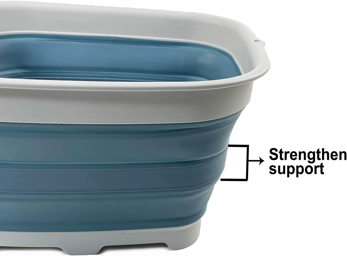 SAMMART Sartén plegable de 15 litros con tapón de drenaje, lavabo de lavado plegable, tina portátil para lavar platos, bandeja de almacenamiento de