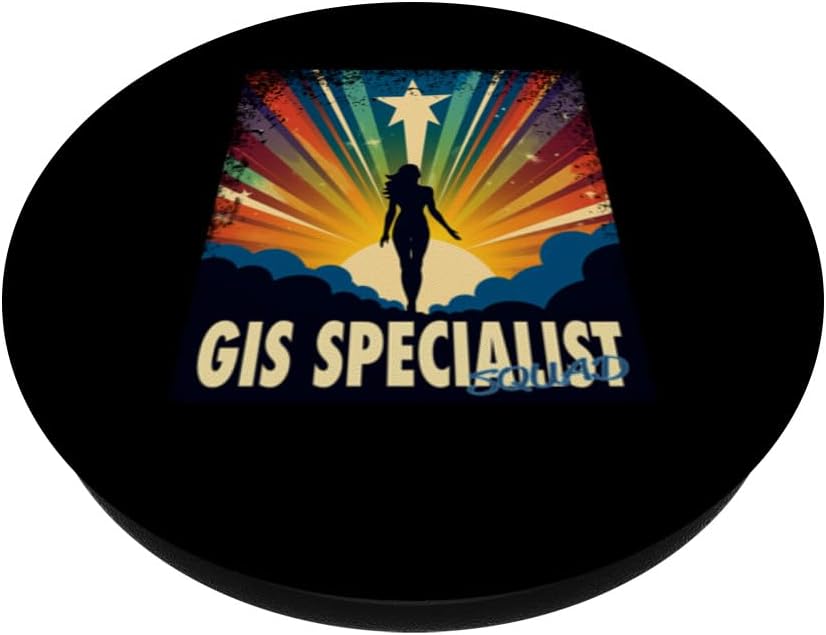 GIS Specialist Funny Female Hero Job Women PopSockets Standard PopGrip
