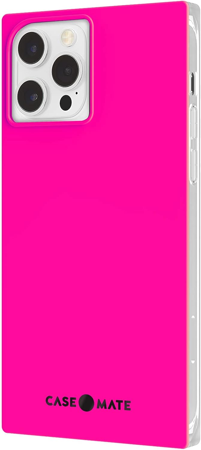 Case-Mate – BLOX – Funda cuadrada para iPhone 12 y iPhone 12 Pro – Delgada – Ligera – Protección contra caídas de 10 pies – Rosa intenso