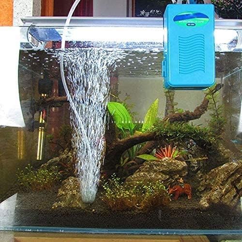 Saim – Bomba de aire portátil con batería de acuario portátil, funciona con batería de reserva para tanque de peces, aireador, oxígeno