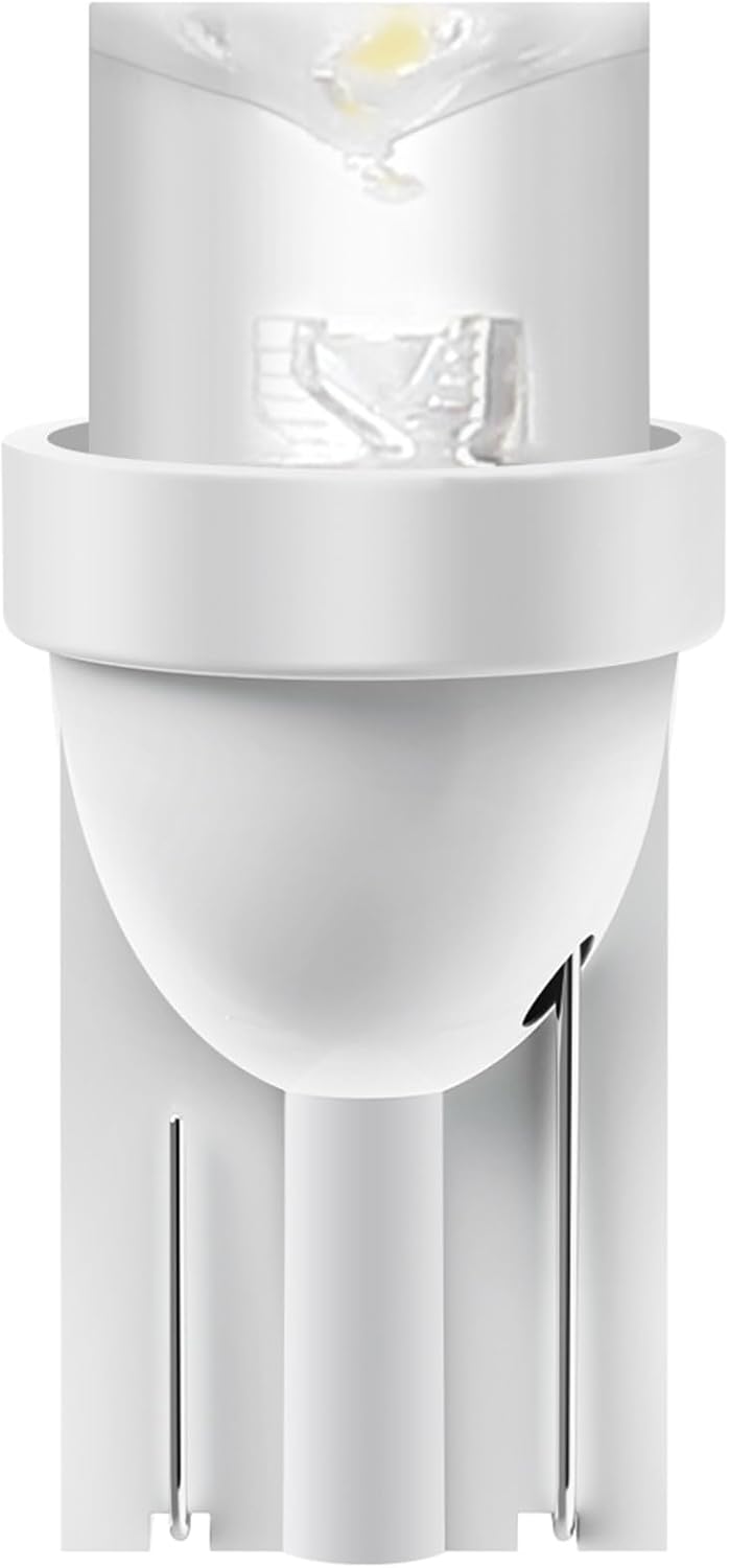 Paquete de 10 bombillas LED blancas T10 168 194 para panel de instrumentos, tablero de luz de difusión