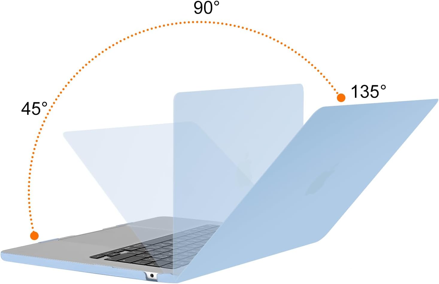 MOSISO Funda compatible con MacBook Air de 15 pulgadas 2025 2024 2023 versión M4 A3241 M3 A3114 M2 A2941 Pantalla de retina líquida Touch ID, funda