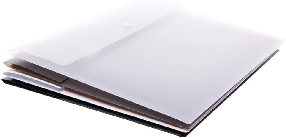 AKOAK Carpetas de archivos impermeables de plástico PP (con botón a presión), soporte grueso para archivos A4 o papel tamaño carta en la oficina y