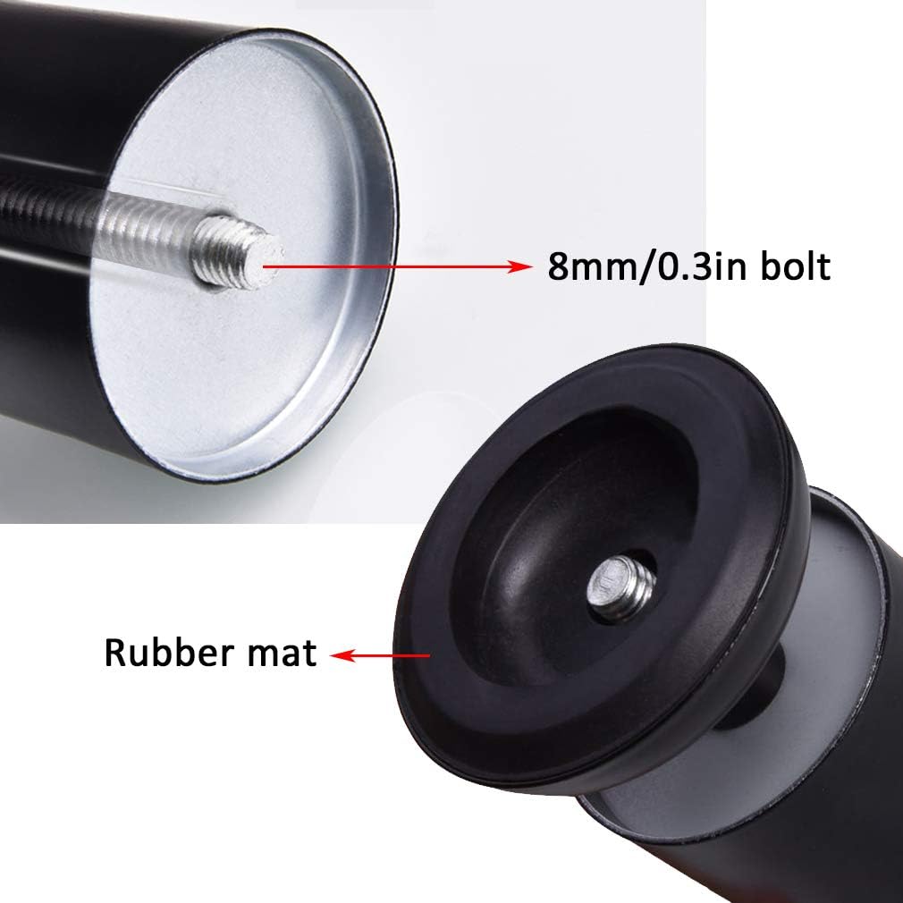 Patas de metal para muebles de sofá, patas ajustables de acero inoxidable, patas ajustables de 0.6 in, patas de repuesto para armarios, mesita de