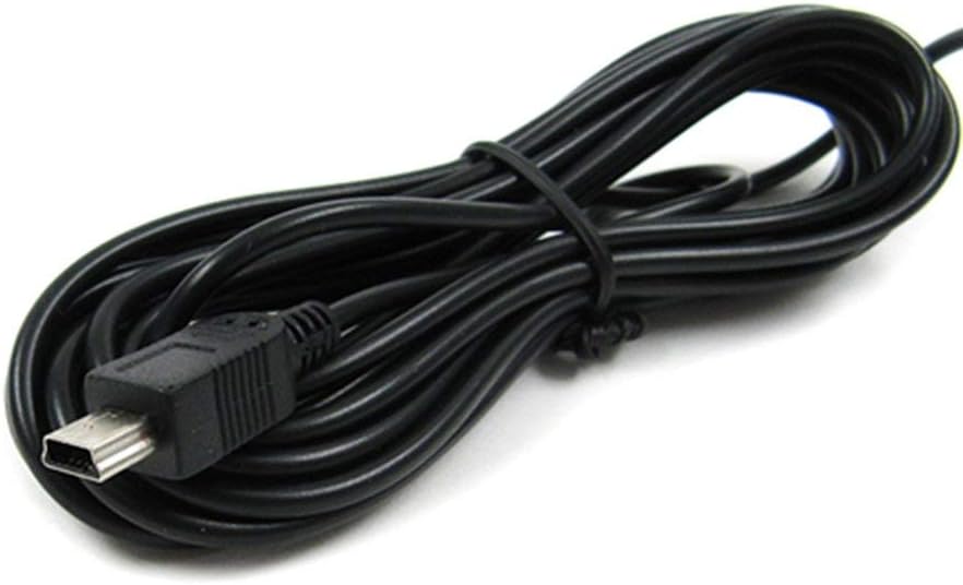 Adaptador universal de cargador de coche de 5 pines Mini USB 4M DC 1A Fuente de alimentación para GPS Navegación Dash Cam (13.1 ft13 pies)