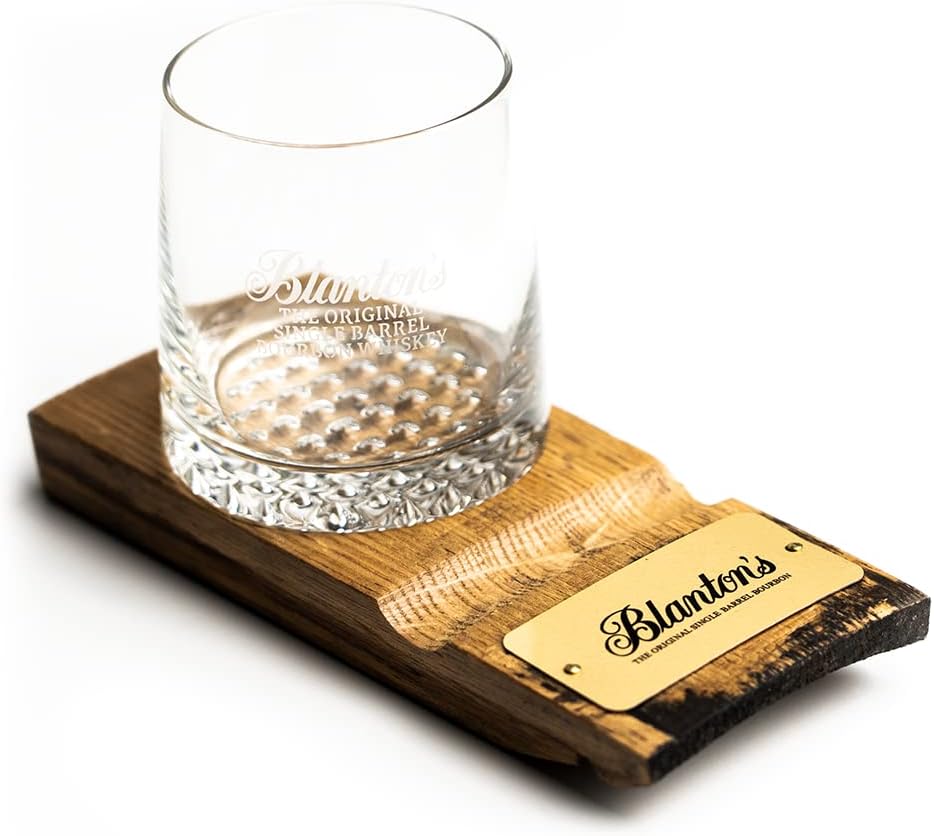 Blanton’s Posavasos de puros de madera con vidrio antiguo