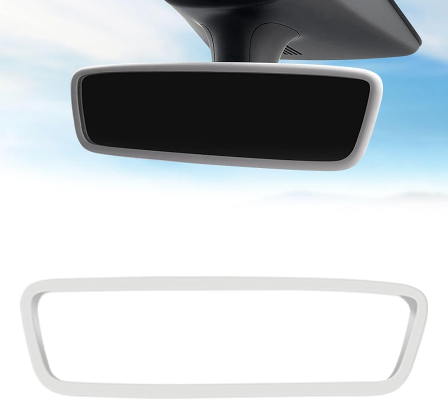 Marco protector de espejo retrovisor compatible con el modelo 3 Y X S Semi 2014-2024 para espejo retrovisor interior, accesorios de silicona para