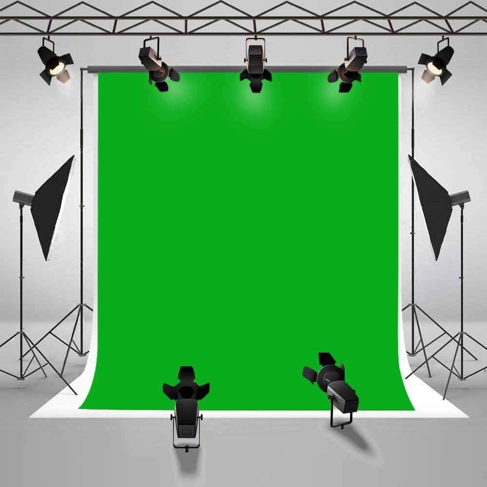 Telón de fondo verde de color sólido, tela de tela de poliéster con llave de croma, 5.9 x 9.2ft, fondo de fotografía de estudio, (solo telón de
