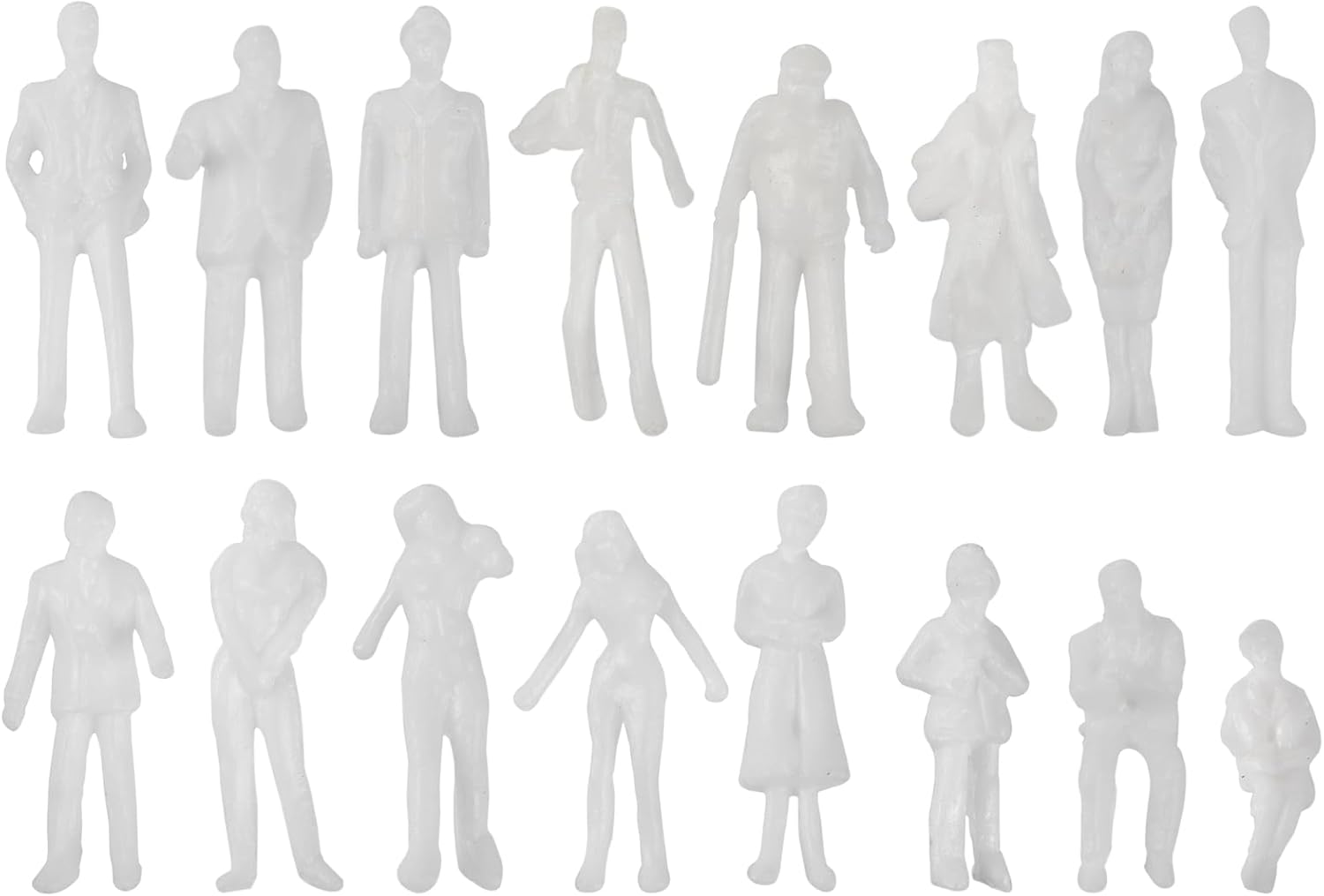 DS. DISTINCTIVE STYLE Figuras sin pintar a escala 1100 100 piezas surtidas poses en miniatura para diseño arquitectónico, proyecto de decoración de