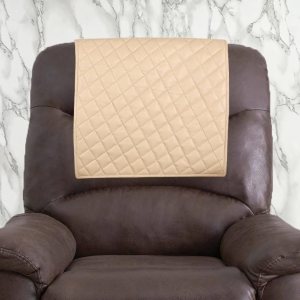 Funda acolchada para reposacabezas reclinable de piel auténtica, protector de muebles, funda de asiento de teatro de dos plazas, fundas para sillas Funda acolchada para reposacabezas reclinable de piel auténtica, protector de muebles, funda de asiento de teatro de dos plazas, fundas para sillas