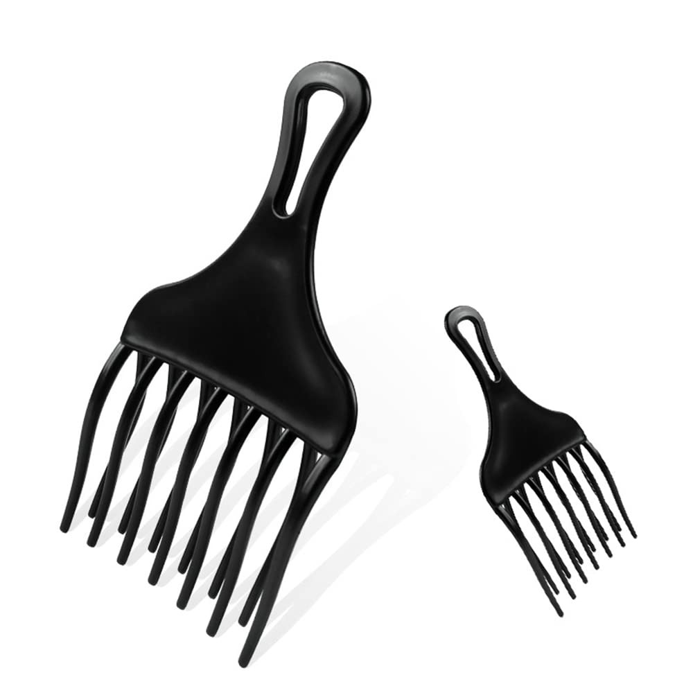 2 peines para desenredar el cabello, peines de plástico afro púas profesionales para el cabello, peines de dientes anchos para hombre y mujer