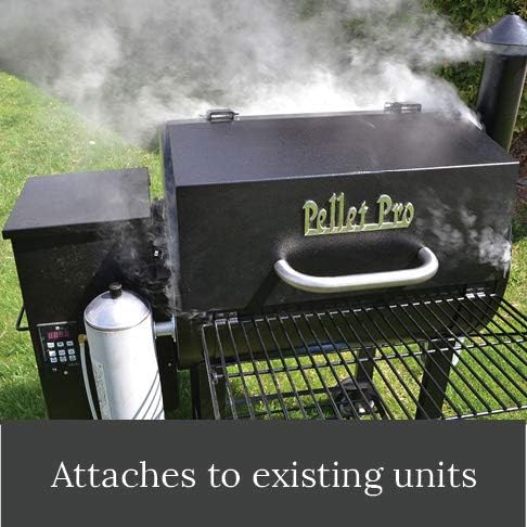 Smoke Daddy Magnum P.I.G. Generador de humo caliente o frío  Funciona con cualquier parrilla exterior  Accesorio de pellets de ahumador eléctrico