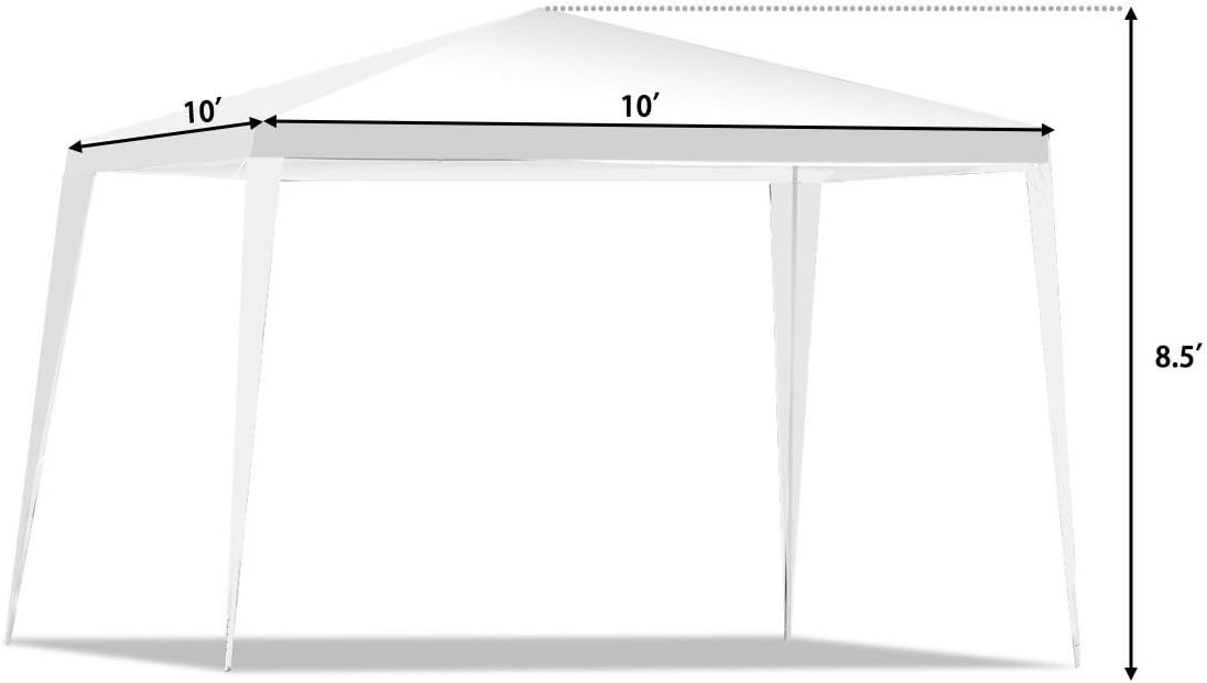 Tangkula Tienda de campaña para exteriores de 10 x 10 pies, tienda de campaña portátil para bodas, tiendas de eventos exteriores para fiestas,
