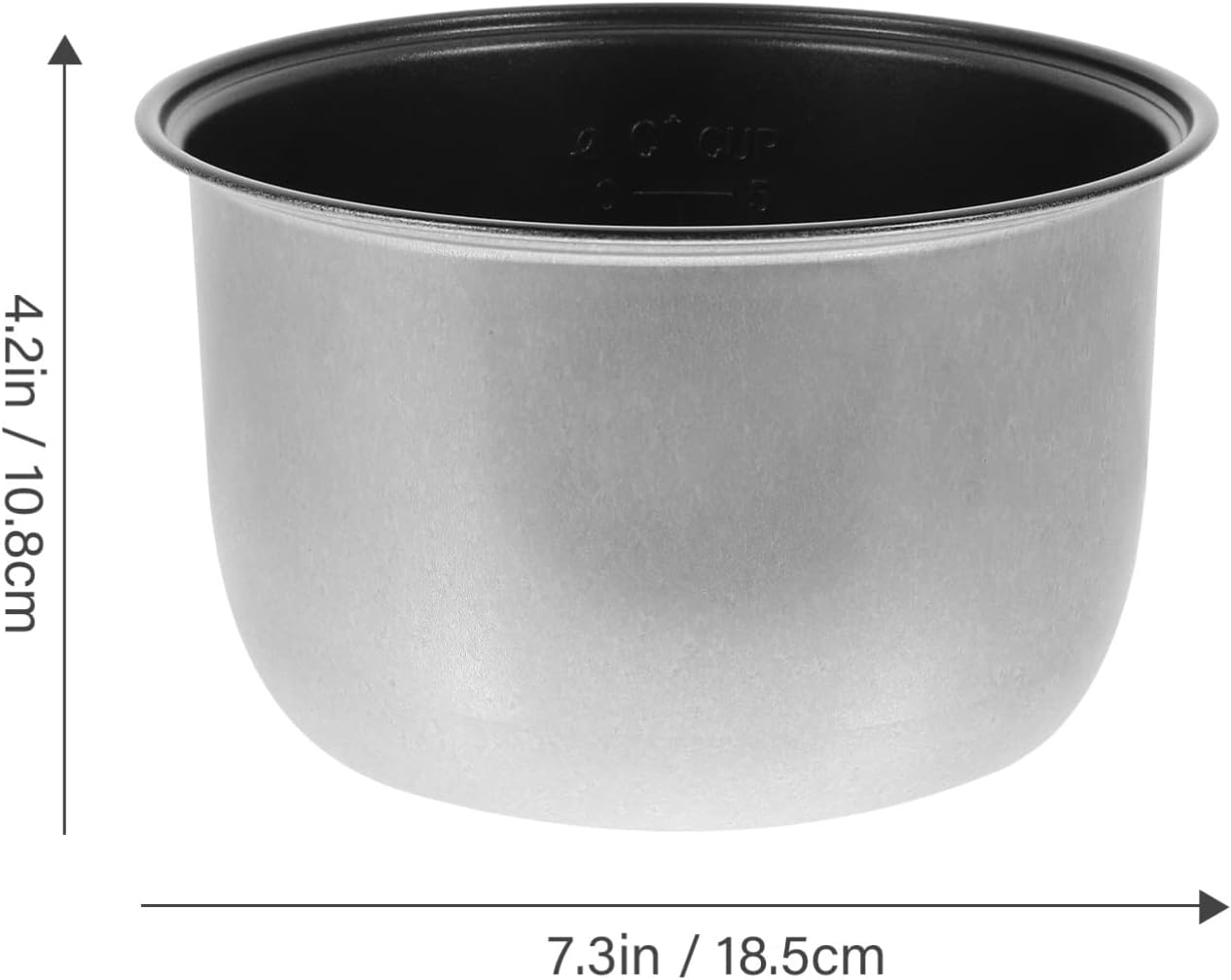 Olla arrocera de 8 tazas, 2 tazas, 1 juego de olla arrocera interior olla arrocera antiadherente recipiente de cocción de arroz Accesorios para