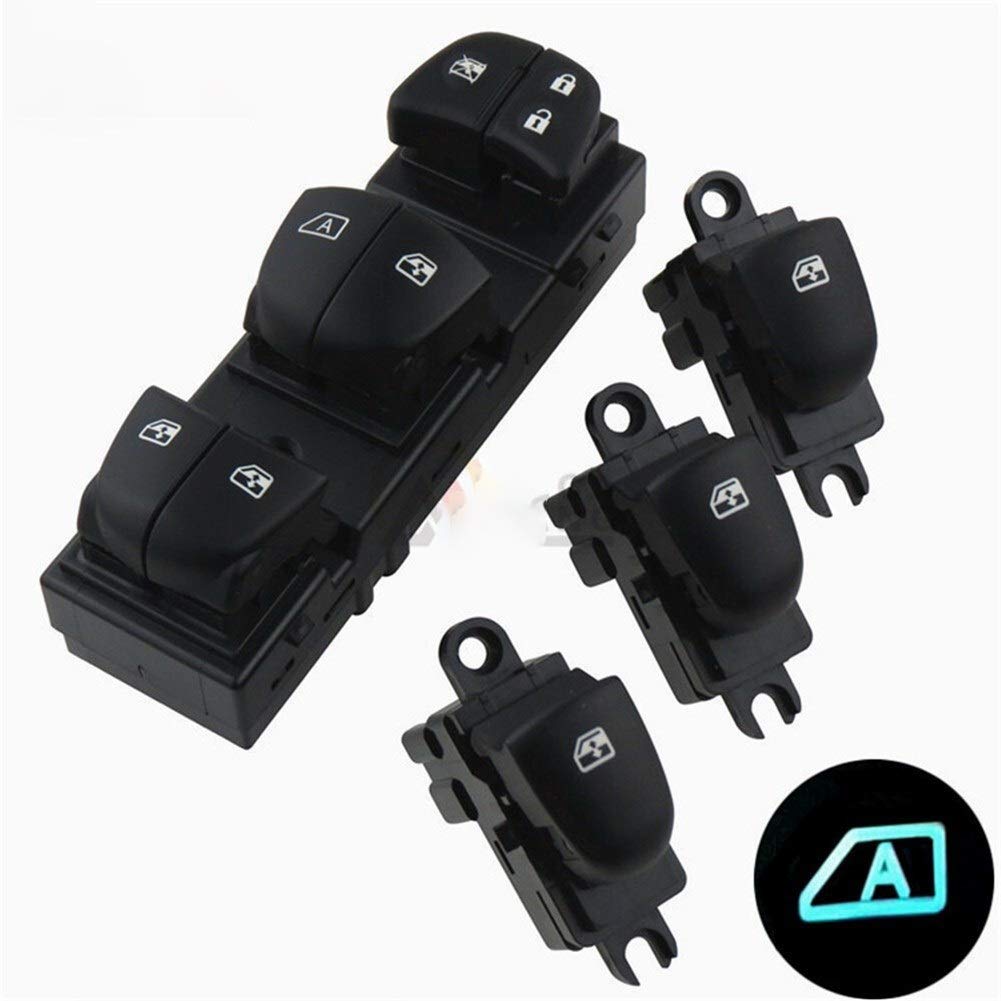 Power Window 1 Set4PCS RedWhiteIce Blue Light Compatible with Nissan Compatible with Qashqaifit for Altimafit for Sylphyfit for TiidaX-Trail Power