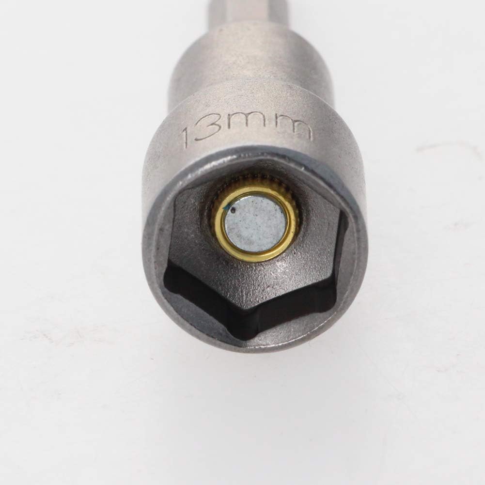 Utoolmart Broca de cambio rápido de 14 de pulgada con vástago hexagonal de 0.512 in, 2 piezas de longitud de 2.559 in, métrica con magnética, 2