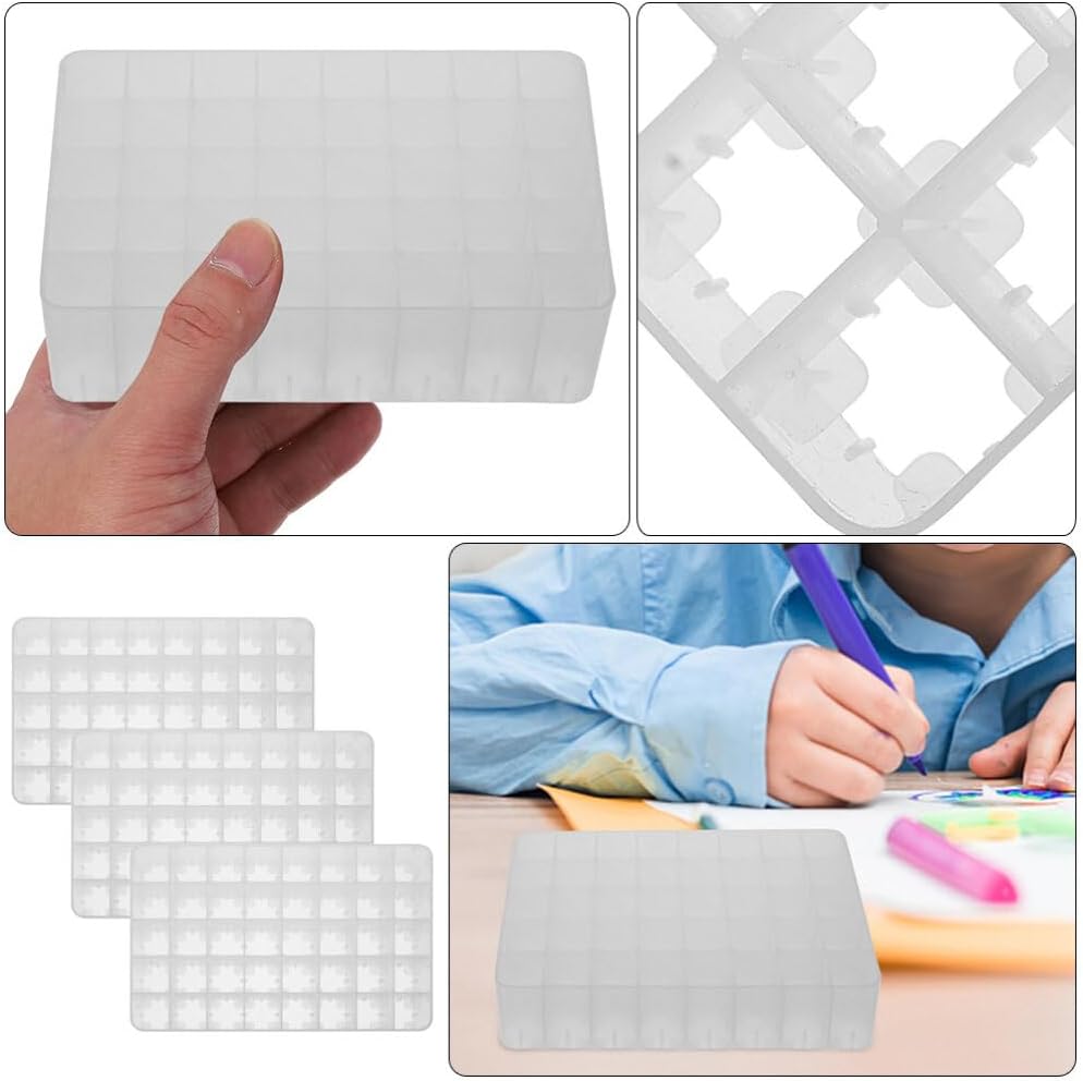 Soporte portátil para marcadores de escritorio, 3 piezas, bandeja de almacenamiento de marcadores de arte, 40 agujeros, soporte para bolígrafos,