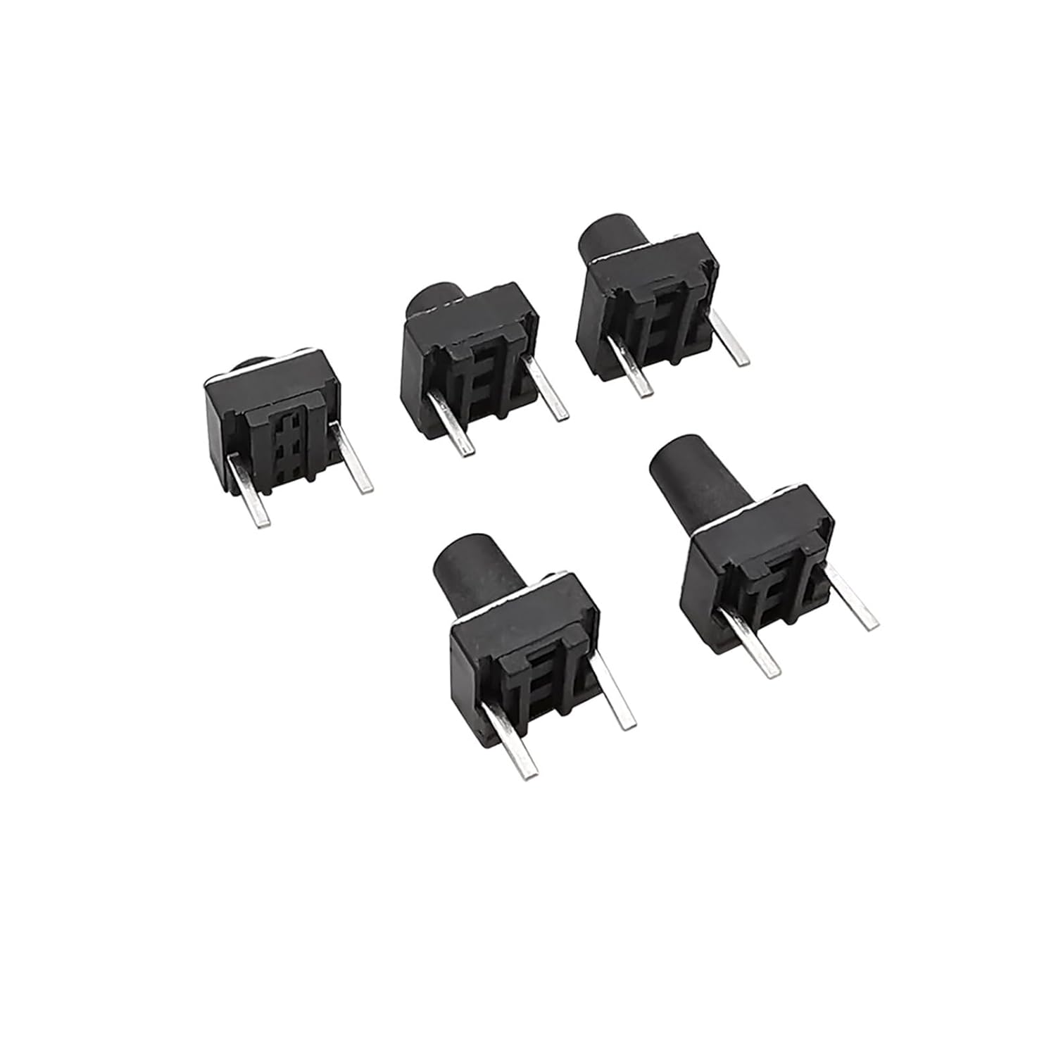 20 interruptores táctiles, tacto momentáneo, 2 pines, 0.236 x 0.236 in, interruptores de botón micro táctil, 0.236 x 0.236 x 0.197 in, 0.236 in,