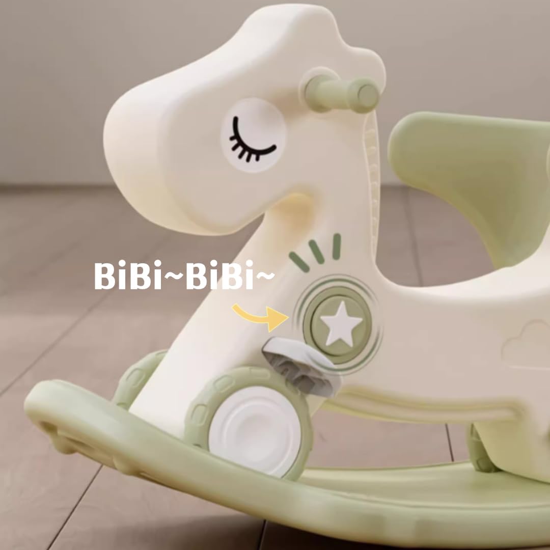 Juguete de paseo en bicicleta de equilibrio de caballo mecedora 4 en 1 para niños pequeños 1-3 juguete mecedora para bebé caballo mecedora para