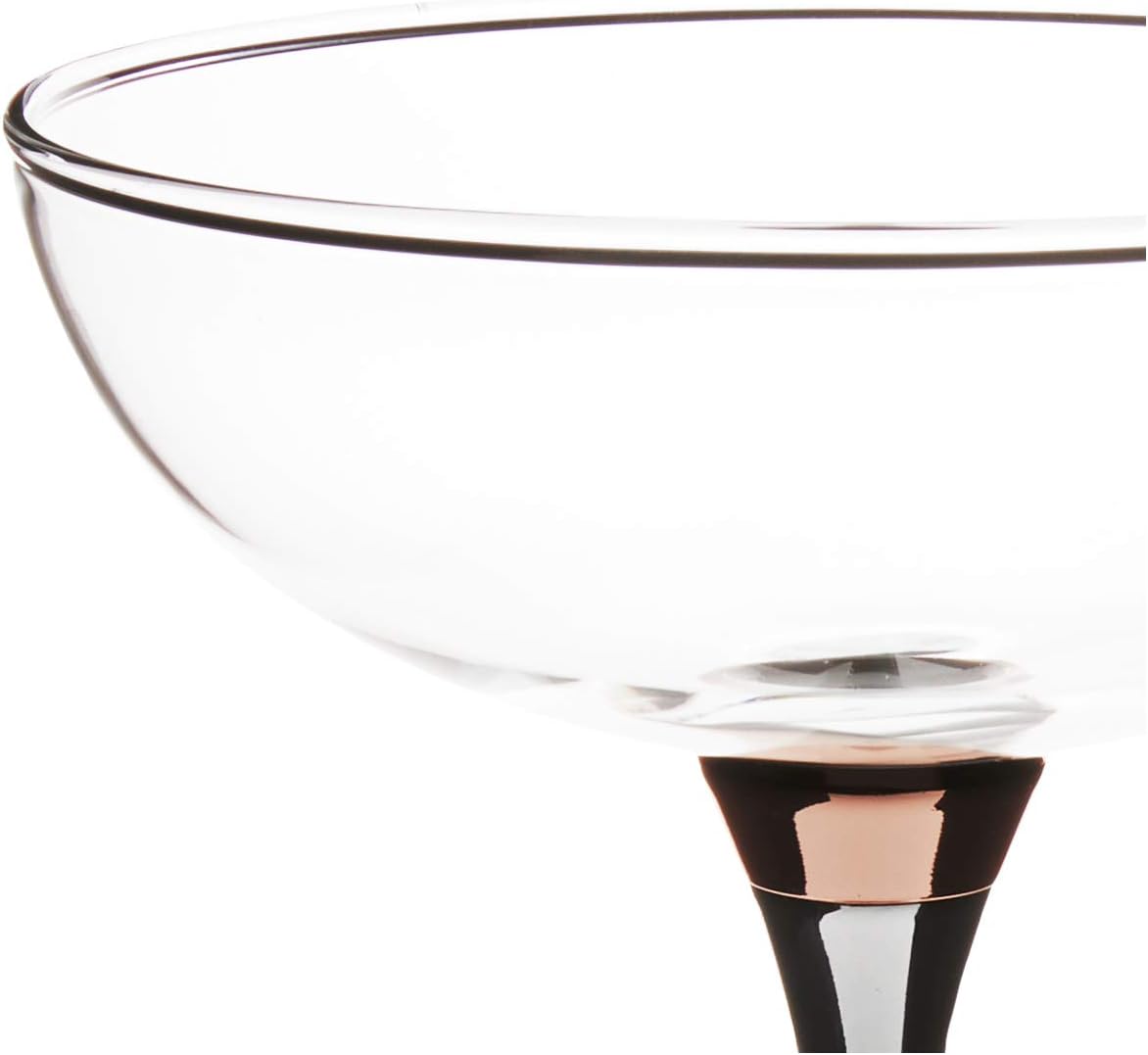 Kate Spade Rosy Glow – Juego de copas de champán, 2 unidades, 1.40libras, transparentes