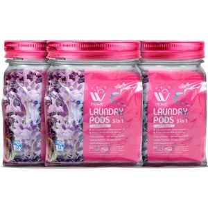 Cápsulas de lavandería 5 en 1, total de 96 unidades, alta eficiencia (HE), ultra concentrado con potente tecnología de levantador de manchas, Cápsulas de lavandería 5 en 1, total de 96 unidades, alta eficiencia (HE), ultra concentrado con potente tecnología de levantador de manchas,