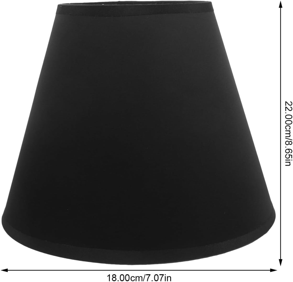 Beaupretty Pantalla de tela de barril Pantalla de tela Cubierta de lámpara decorativa de reemplazo para lámpara de mesa Lámpara de pie E27E14 Negro