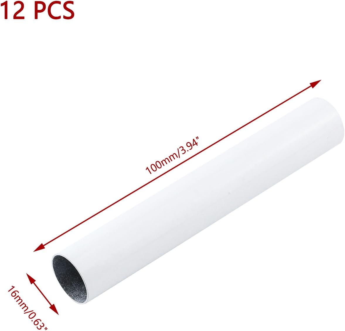 Fundas para velas de candelabro, fundas blancas para velas, fundas de 4 pulgadas, piezas de repuesto de candelabros de metal, 12 unidades