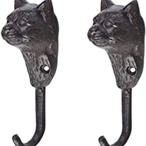 Kassbest Ganchos de pared creativos retro con forma de cabeza de gato, ganchos de hierro fundido, ganchos para abrigos, ganchos para sombreros, Kassbest Ganchos de pared creativos retro con forma de cabeza de gato, ganchos de hierro fundido, ganchos para abrigos, ganchos para sombreros,