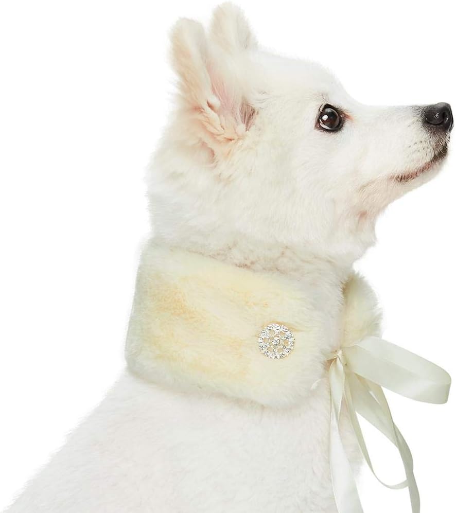 Blueberry Pet bufanda de piel sintética para perro 2020 nueva 3 colores suave y cómoda con diamantes de princesa