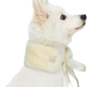 Blueberry Pet bufanda de piel sintética para perro 2020 nueva 3 colores suave y cómoda con diamantes de princesa Blueberry Pet bufanda de piel sintética para perro 2020 nueva 3 colores suave y cómoda con diamantes de princesa